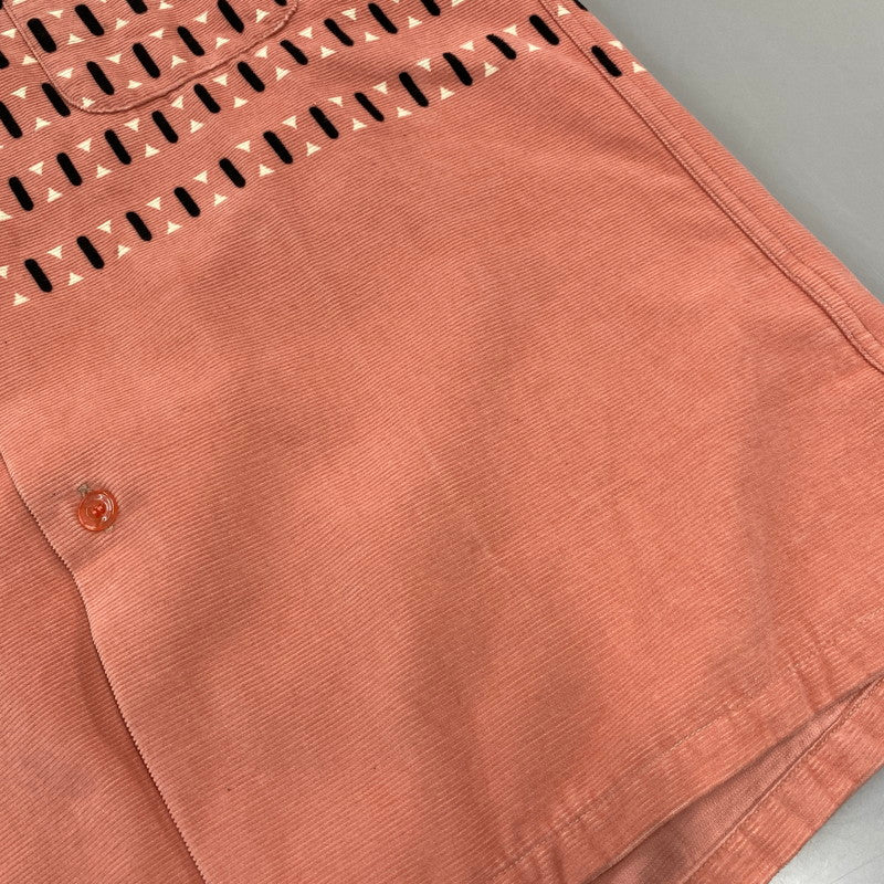 【中古品】【メンズ】 STYLE EYES スタイルアイズ SE25171 50STASTE CORDUROY OPEN COLOR SHIRT コーデュロイ オープン カラー シャツ トップス 長袖 145-260710-cs-06-izu サイズ：XL カラー：ピンク×ブラック 万代Net店
