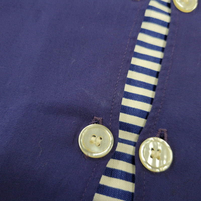 【中古品】【メンズ】 USED REMAKE PULLOVER SHIRT リメイク プルオーバー シャツ 半袖 146-260715-as-06-izu サイズ：XL カラー：ネイビー 万代Net店