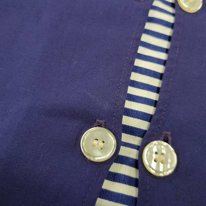 【中古品】【メンズ】 USED REMAKE PULLOVER SHIRT リメイク プルオーバー シャツ 半袖 146-260715-as-06-izu サイズ：XL カラー：ネイビー 万代Net店
