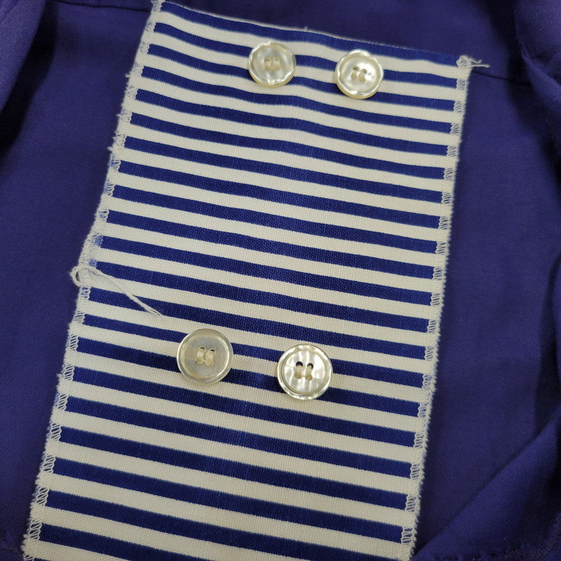 【中古品】【メンズ】 USED REMAKE PULLOVER SHIRT リメイク プルオーバー シャツ 半袖 146-260715-as-06-izu サイズ：XL カラー：ネイビー 万代Net店