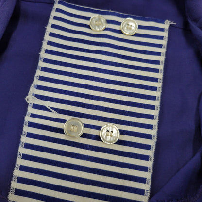 【中古品】【メンズ】 USED REMAKE PULLOVER SHIRT リメイク プルオーバー シャツ 半袖 146-260715-as-06-izu サイズ：XL カラー：ネイビー 万代Net店