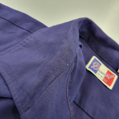 【中古品】【メンズ】 USED REMAKE PULLOVER SHIRT リメイク プルオーバー シャツ 半袖 146-260715-as-06-izu サイズ：XL カラー：ネイビー 万代Net店