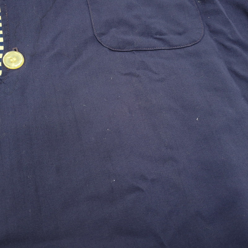 【中古品】【メンズ】 USED REMAKE PULLOVER SHIRT リメイク プルオーバー シャツ 半袖 146-260715-as-06-izu サイズ：XL カラー：ネイビー 万代Net店