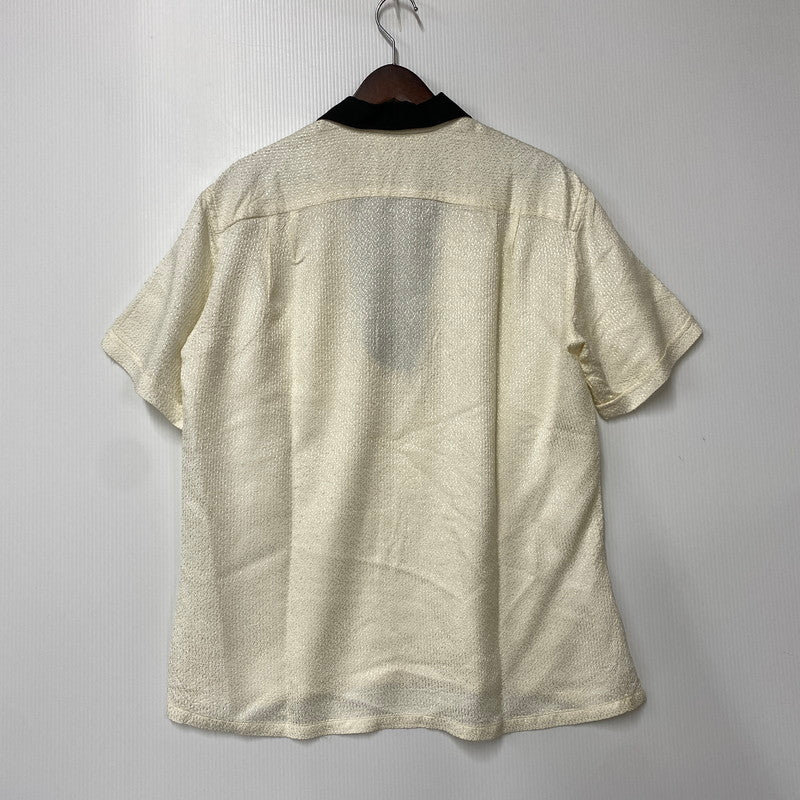 【中古品】【メンズ】 CAPRI CALIFORNIA カプリカルフォルニア SPORTS SHIRT スポーツ シャツ トップス 半袖 146-260710-cs-07-izu サイズ：M カラー：アイボリー×ブラック 万代Net店