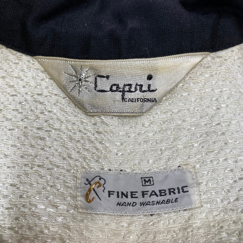【中古品】【メンズ】 CAPRI CALIFORNIA カプリカルフォルニア SPORTS SHIRT スポーツ シャツ トップス 半袖 146-260710-cs-07-izu サイズ：M カラー：アイボリー×ブラック 万代Net店