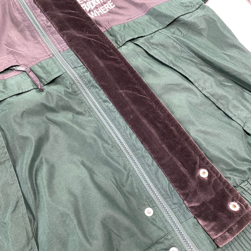 【中古品】【メンズ】 FUCKING AWESOME × HAVE AGOOD TIME × COBRA ファッキンオーサム×ハブアグッドタイム×コブラ 刺繍ロゴ NYLON JACKET ナイロン ジャケット アウター 142-260710-cs-09-izu サイズ：2XL カラー：グリーン×チャコール 万代Net店