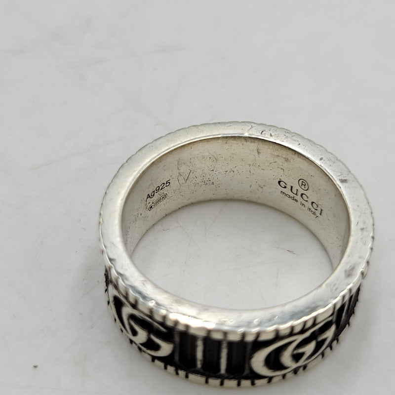 【中古品】【メンズ/レディース】 GUCCI グッチ AG925 ダブル G リング 指輪 アクセサリー 182-260710-ay-11-izu サイズ：10 カラー：シルバー 万代Net店