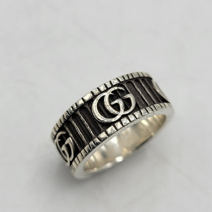 【中古品】【メンズ/レディース】 GUCCI グッチ AG925 ダブル G リング 指輪 アクセサリー 182-260710-ay-11-izu サイズ：10 カラー：シルバー 万代Net店