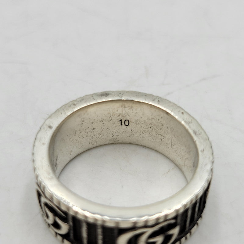 【中古品】【メンズ/レディース】 GUCCI グッチ AG925 ダブル G リング 指輪 アクセサリー 182-260710-ay-11-izu サイズ：10 カラー：シルバー 万代Net店