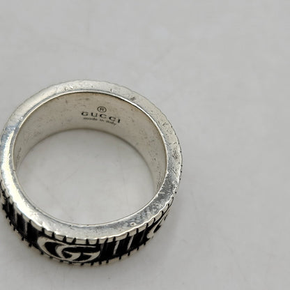 【中古品】【メンズ/レディース】 GUCCI グッチ AG925 ダブル G リング 指輪 アクセサリー 182-260710-ay-11-izu サイズ：10 カラー：シルバー 万代Net店