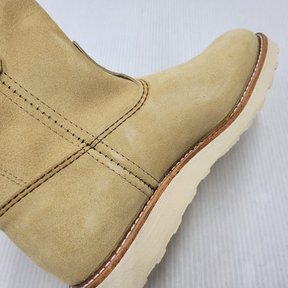 【中古品】【メンズ/レディース】 RED WING レッドウィング 8168 9-INCH PECOS BOOTS 9インチ ペコス ブーツ USA製 25年製 シューズ 靴 164-260710-ay-14-izu サイズ：26cm カラー：ベージュ 万代Net店