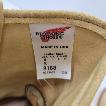 【中古品】【メンズ/レディース】 RED WING レッドウィング 8168 9-INCH PECOS BOOTS 9インチ ペコス ブーツ USA製 25年製 シューズ 靴 164-260710-ay-14-izu サイズ：26cm カラー：ベージュ 万代Net店