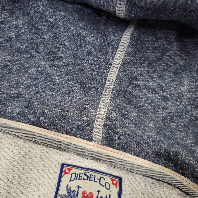 【中古品】【メンズ】 DIESEL ディーゼル DOUBLE RIDERS SWEAT HOODIE ダブルライダース スウェット フーディー パーカー 141-260720-as-08-izu サイズ：M カラー：ブルー系 万代Net店