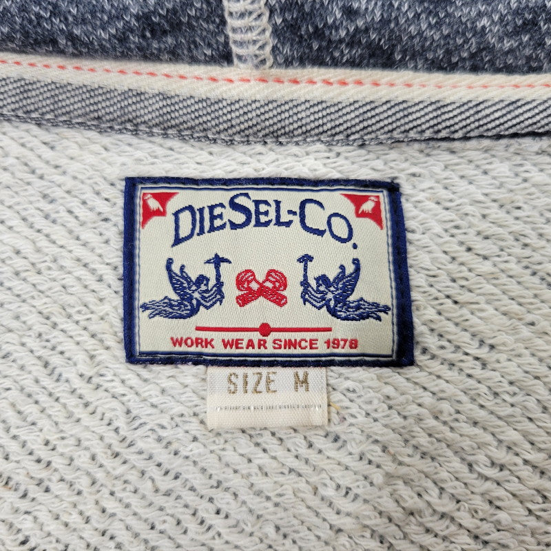 【中古品】【メンズ】 DIESEL ディーゼル DOUBLE RIDERS SWEAT HOODIE ダブルライダース スウェット フーディー パーカー 141-260720-as-08-izu サイズ：M カラー：ブルー系 万代Net店