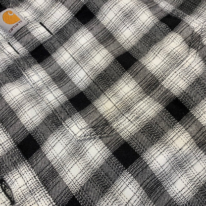 【中古品】【メンズ】 CARHARTT カーハート 104448120 RELAXED FIT FLANNEL SHIRT リラックスド フィット フランネル シャツ トップス 長袖 146-260730-cs-18-izu サイズ：XL カラー：ブラック×ホワイト 万代Net店
