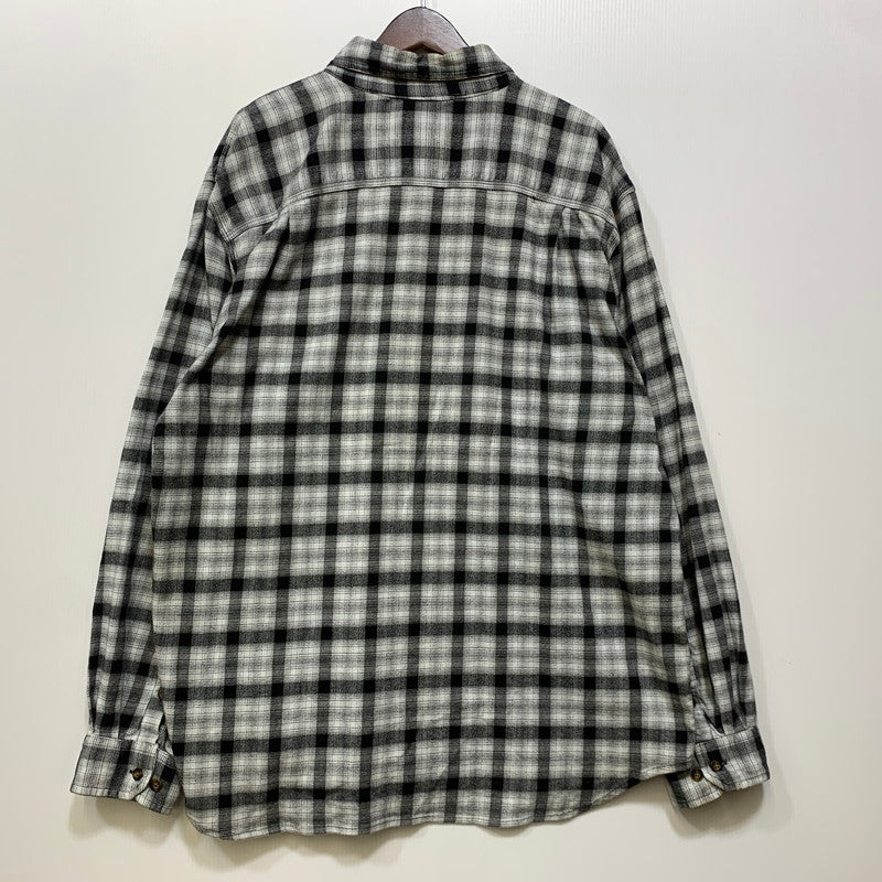 【中古品】【メンズ】 CARHARTT カーハート 104448120 RELAXED FIT FLANNEL SHIRT リラックスド フィット フランネル シャツ トップス 長袖 146-260730-cs-18-izu サイズ：XL カラー：ブラック×ホワイト 万代Net店