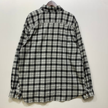 【中古品】【メンズ】 CARHARTT カーハート 104448120 RELAXED FIT FLANNEL SHIRT リラックスド フィット フランネル シャツ トップス 長袖 146-260730-cs-18-izu サイズ：XL カラー：ブラック×ホワイト 万代Net店