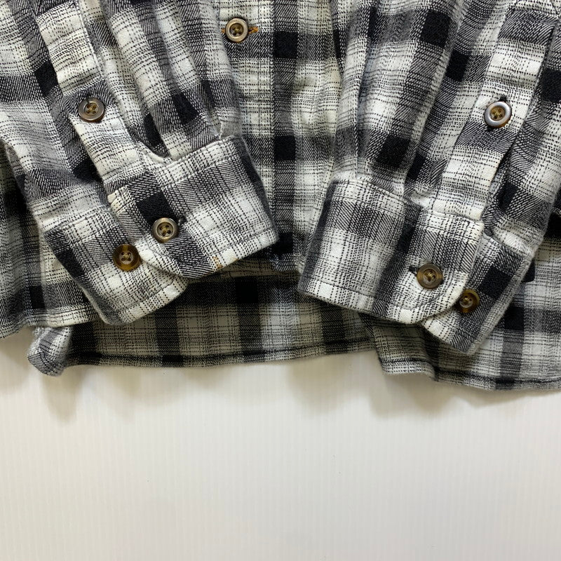 【中古品】【メンズ】 CARHARTT カーハート 104448120 RELAXED FIT FLANNEL SHIRT リラックスド フィット フランネル シャツ トップス 長袖 146-260730-cs-18-izu サイズ：XL カラー：ブラック×ホワイト 万代Net店