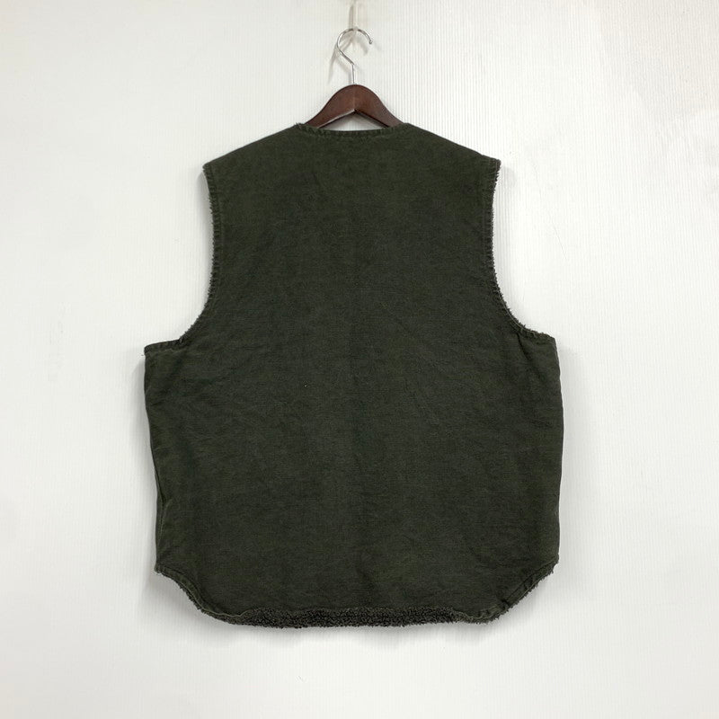 【中古品】【メンズ】 CARHARTT カーハート V13MOS 01年製 USA製 BOA LINER DUCK VEST ボア ライナー ダック ベスト アウター 146-260712-ya-03-izu サイズ：XL カラー：モスグリーン 万代Net店