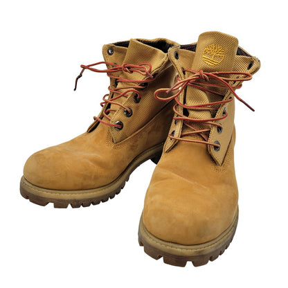 【中古品】【メンズ】 Timberland ティンバーランド ROLL TOP LACEUP BOOTS 6207R ロール トップ レースアップ ブーツ シューズ 靴 164-260715-as-20-izu サイズ：8W カラー：ベージュ系 万代Net店