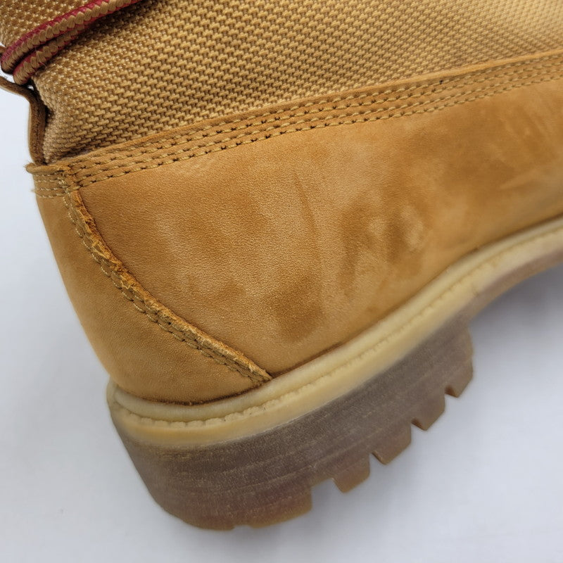 【中古品】【メンズ】 Timberland ティンバーランド ROLL TOP LACEUP BOOTS 6207R ロール トップ レースアップ ブーツ シューズ 靴 164-260715-as-20-izu サイズ：8W カラー：ベージュ系 万代Net店