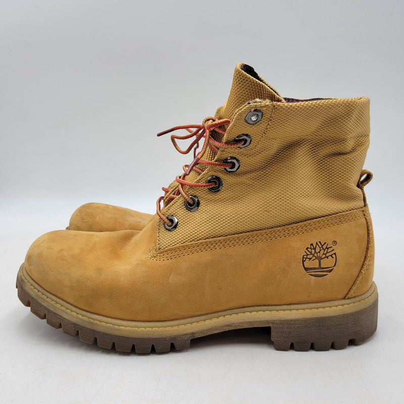 【中古品】【メンズ】 Timberland ティンバーランド ROLL TOP LACEUP BOOTS 6207R ロール トップ レースアップ ブーツ シューズ 靴 164-260715-as-20-izu サイズ：8W カラー：ベージュ系 万代Net店