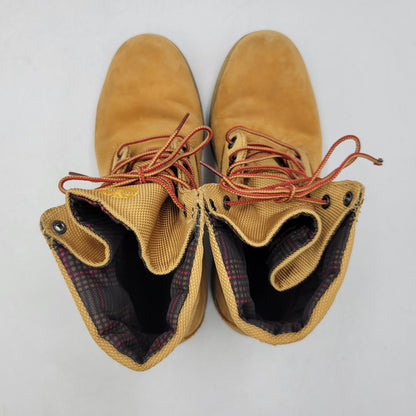 【中古品】【メンズ】 Timberland ティンバーランド ROLL TOP LACEUP BOOTS 6207R ロール トップ レースアップ ブーツ シューズ 靴 164-260715-as-20-izu サイズ：8W カラー：ベージュ系 万代Net店