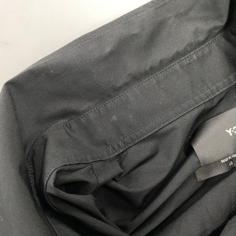 【中古品】【メンズ】 Y-3 ワイスリー LAYERED COTTON SHIRT レイヤード コットン シャツ トップス 長袖 140-260710-cs-08-izu サイズ：L カラー：ブラック 万代Net店