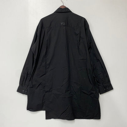 【中古品】【メンズ】 Y-3 ワイスリー LAYERED COTTON SHIRT レイヤード コットン シャツ トップス 長袖 140-260710-cs-08-izu サイズ：L カラー：ブラック 万代Net店