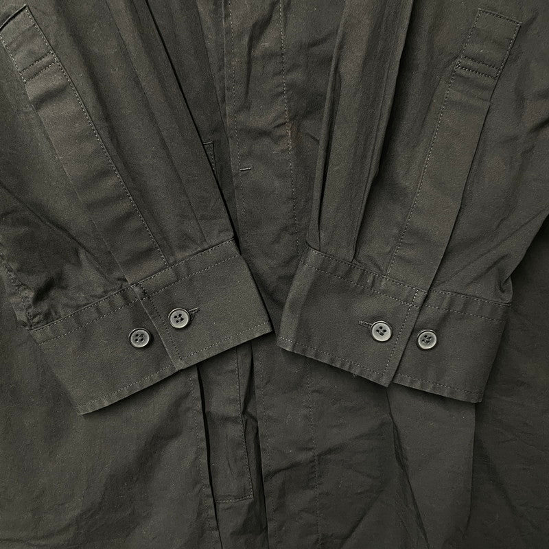 【中古品】【メンズ】 Y-3 ワイスリー LAYERED COTTON SHIRT レイヤード コットン シャツ トップス 長袖 140-260710-cs-08-izu サイズ：L カラー：ブラック 万代Net店