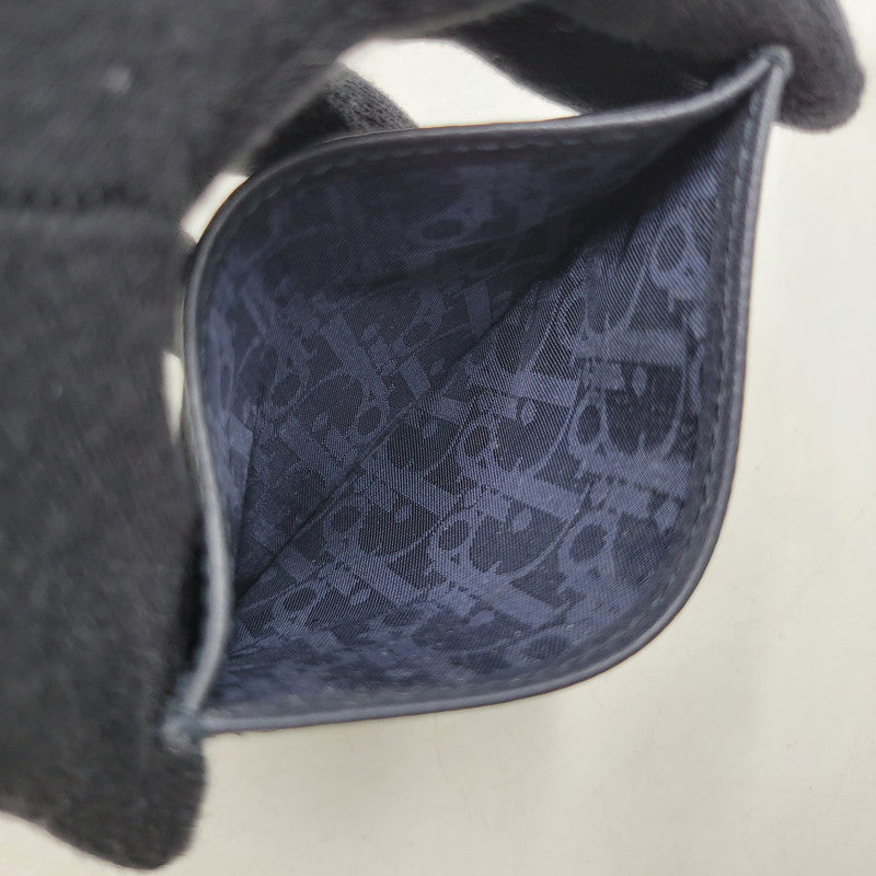 【中古美品】【メンズ/レディース】 Christian Dior クリスチャンディオール × AIR JORDAN エアジョーダン AIR DIOR WINGS CARD CASE 2NICH001YWD エアディオール カードケース レザー コラボ 小物 服飾雑貨 183-260710-ay-06-izu カラー：ネイビー 万代Net店