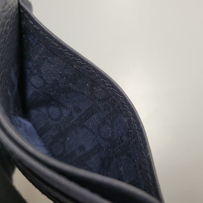 【中古美品】【メンズ/レディース】 Christian Dior クリスチャンディオール × AIR JORDAN エアジョーダン AIR DIOR WINGS CARD CASE 2NICH001YWD エアディオール カードケース レザー コラボ 小物 服飾雑貨 183-260710-ay-06-izu カラー：ネイビー 万代Net店