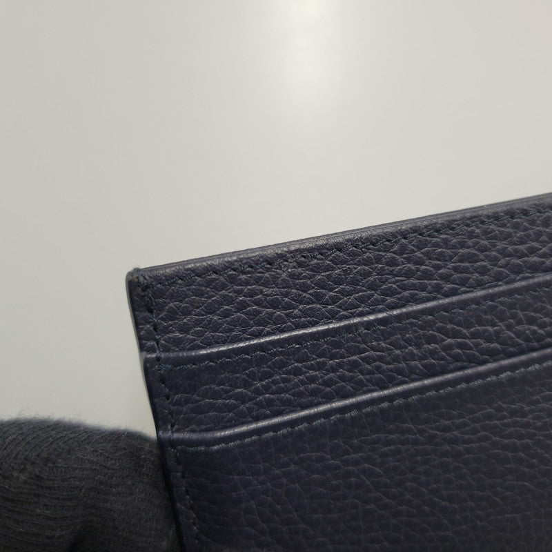 【中古美品】【メンズ/レディース】 Christian Dior クリスチャンディオール × AIR JORDAN エアジョーダン AIR DIOR WINGS CARD CASE 2NICH001YWD エアディオール カードケース レザー コラボ 小物 服飾雑貨 183-260710-ay-06-izu カラー：ネイビー 万代Net店