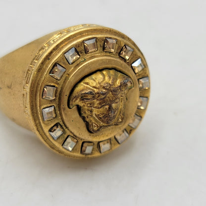 【中古品】【メンズ/レディース】 VERSACE ヴェルサーチ MEDUSA MOTIF RING メデューサ モチーフ リング イタリア製 指輪 アクセサリー 192-260710-ay-10-izu カラー：ゴールド 万代Net店
