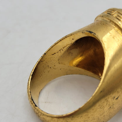 【中古品】【メンズ/レディース】 VERSACE ヴェルサーチ MEDUSA MOTIF RING メデューサ モチーフ リング イタリア製 指輪 アクセサリー 192-260710-ay-10-izu カラー：ゴールド 万代Net店