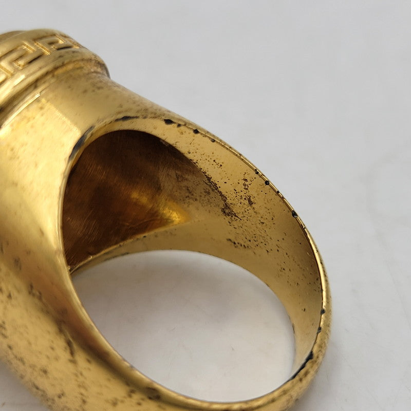 【中古品】【メンズ/レディース】 VERSACE ヴェルサーチ MEDUSA MOTIF RING メデューサ モチーフ リング イタリア製 指輪 アクセサリー 192-260710-ay-10-izu カラー：ゴールド 万代Net店