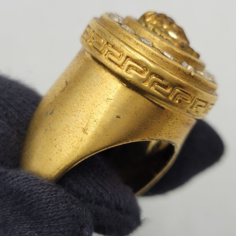 【中古品】【メンズ/レディース】 VERSACE ヴェルサーチ MEDUSA MOTIF RING メデューサ モチーフ リング イタリア製 指輪 アクセサリー 192-260710-ay-10-izu カラー：ゴールド 万代Net店