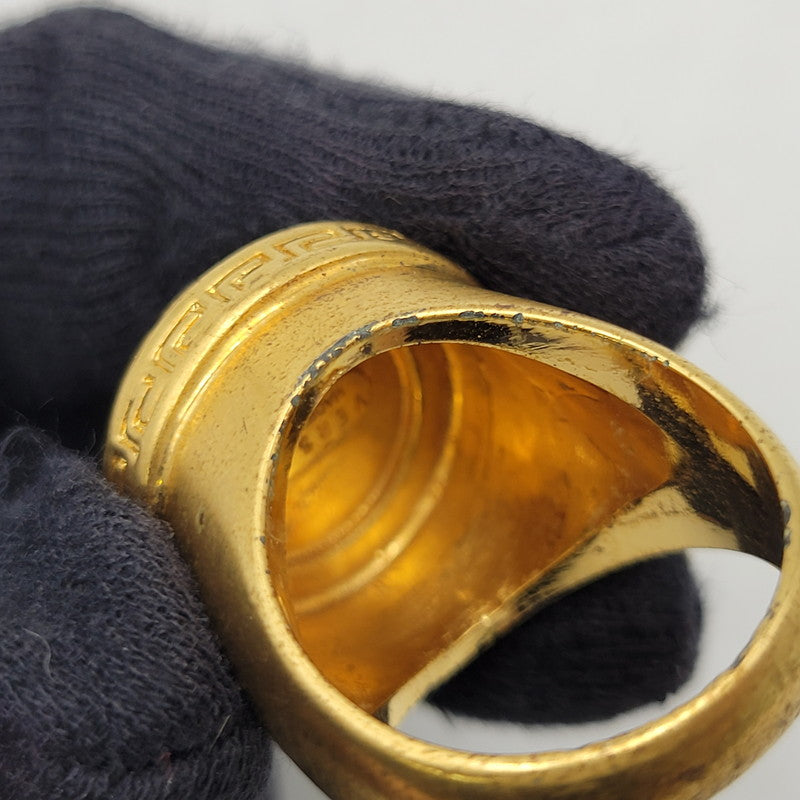 【中古品】【メンズ/レディース】 VERSACE ヴェルサーチ MEDUSA MOTIF RING メデューサ モチーフ リング イタリア製 指輪 アクセサリー 192-260710-ay-10-izu カラー：ゴールド 万代Net店