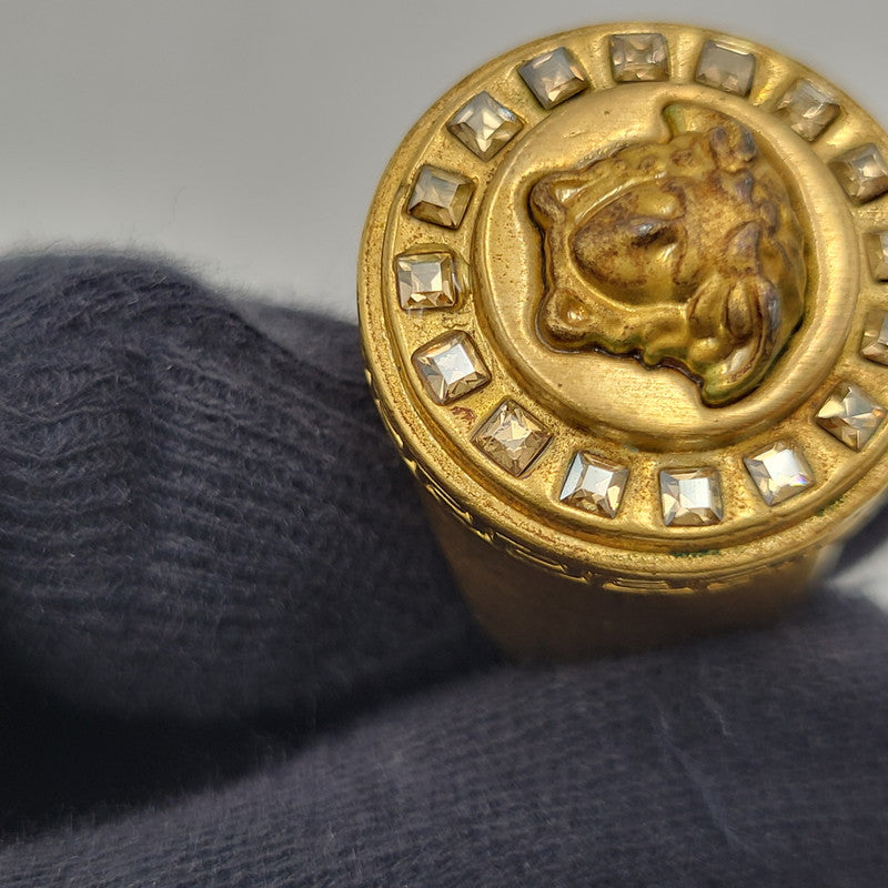 【中古品】【メンズ/レディース】 VERSACE ヴェルサーチ MEDUSA MOTIF RING メデューサ モチーフ リング イタリア製 指輪 アクセサリー 192-260710-ay-10-izu カラー：ゴールド 万代Net店