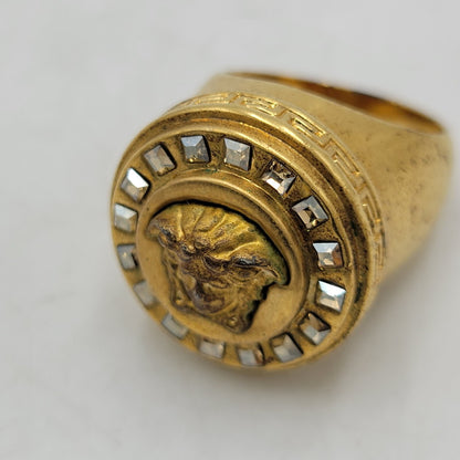 【中古品】【メンズ/レディース】 VERSACE ヴェルサーチ MEDUSA MOTIF RING メデューサ モチーフ リング イタリア製 指輪 アクセサリー 192-260710-ay-10-izu カラー：ゴールド 万代Net店