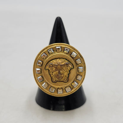 【中古品】【メンズ/レディース】 VERSACE ヴェルサーチ MEDUSA MOTIF RING メデューサ モチーフ リング イタリア製 指輪 アクセサリー 192-260710-ay-10-izu カラー：ゴールド 万代Net店