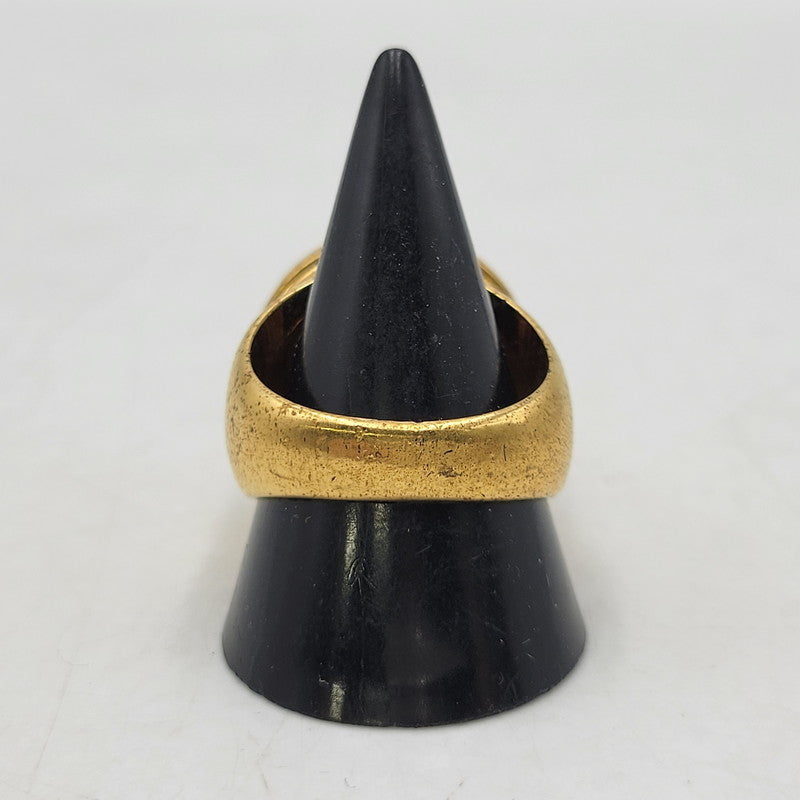 【中古品】【メンズ/レディース】 VERSACE ヴェルサーチ MEDUSA MOTIF RING メデューサ モチーフ リング イタリア製 指輪 アクセサリー 192-260710-ay-10-izu カラー：ゴールド 万代Net店
