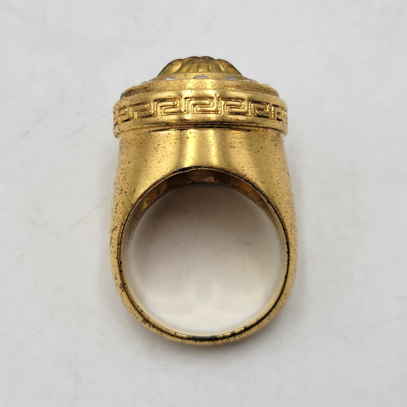 【中古品】【メンズ/レディース】 VERSACE ヴェルサーチ MEDUSA MOTIF RING メデューサ モチーフ リング イタリア製 指輪 アクセサリー 192-260710-ay-10-izu カラー：ゴールド 万代Net店