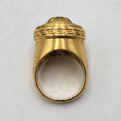 【中古品】【メンズ/レディース】 VERSACE ヴェルサーチ MEDUSA MOTIF RING メデューサ モチーフ リング イタリア製 指輪 アクセサリー 192-260710-ay-10-izu カラー：ゴールド 万代Net店