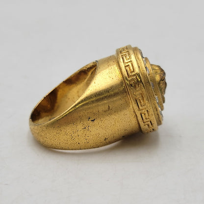 【中古品】【メンズ/レディース】 VERSACE ヴェルサーチ MEDUSA MOTIF RING メデューサ モチーフ リング イタリア製 指輪 アクセサリー 192-260710-ay-10-izu カラー：ゴールド 万代Net店