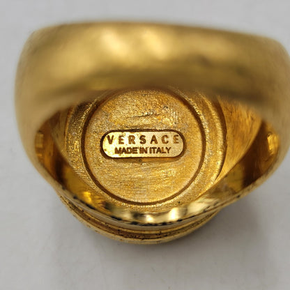 【中古品】【メンズ/レディース】 VERSACE ヴェルサーチ MEDUSA MOTIF RING メデューサ モチーフ リング イタリア製 指輪 アクセサリー 192-260710-ay-10-izu カラー：ゴールド 万代Net店