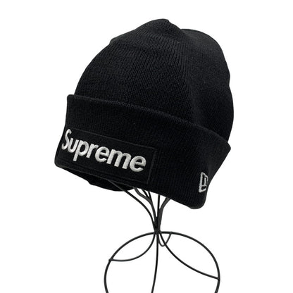 【中古品】【メンズ】 SUPREME × NEW ERA シュプリーム×ニューエラ BOX LOGO BEANIE ボックス ロゴ ビーニー 帽子 185-260711-cs-10-izu サイズ：F カラー：ブラック 万代Net店