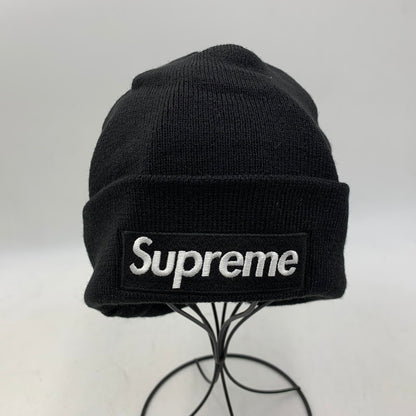 【中古品】【メンズ】 SUPREME × NEW ERA シュプリーム×ニューエラ BOX LOGO BEANIE ボックス ロゴ ビーニー 帽子 185-260711-cs-10-izu サイズ：F カラー：ブラック 万代Net店