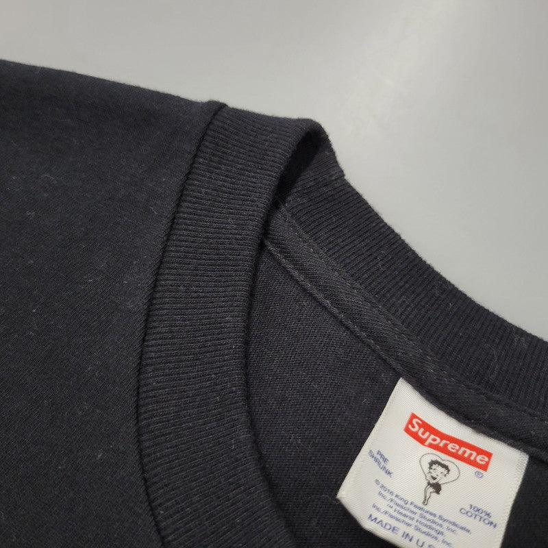 【中古品】【メンズ】 Supreme シュプリーム 16SS BETTY BOOP TEE ベティブープ Tシャツ 半袖 トップス 149-260710-ay-01-izu サイズ：L カラー：ブラック 万代Net店