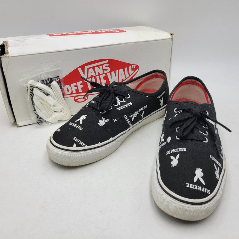 【中古品】【メンズ】 VANS バンズ × SUPREME シュプリーム × PLAYBOY プレイボーイ 14SS AUTHENTIC PRO VN-0Q0DD7M オーセンティック コラボ スニーカー シューズ 靴 162-260710-ay-04-izu サイズ：27.5cm カラー：ブラック 万代Net店